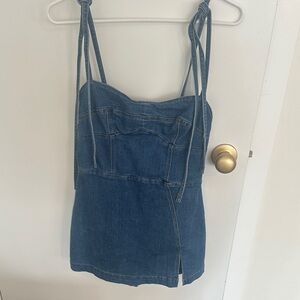 Cute denim romper onesie